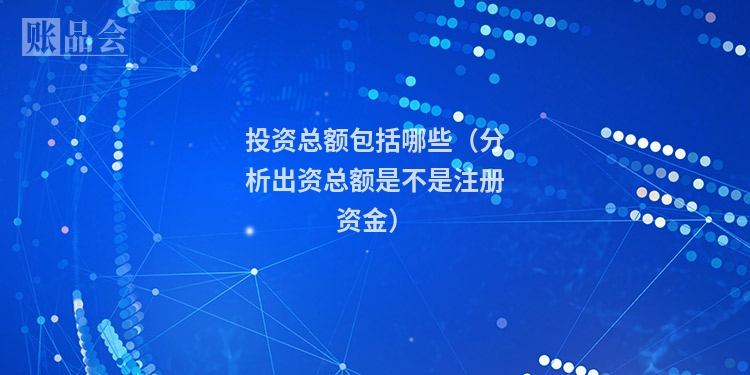 投资总额包括哪些（分析出资总额是不是注册资金）