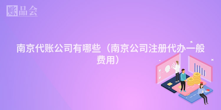 南京代账公司有哪些（南京公司注册代办一般费用）