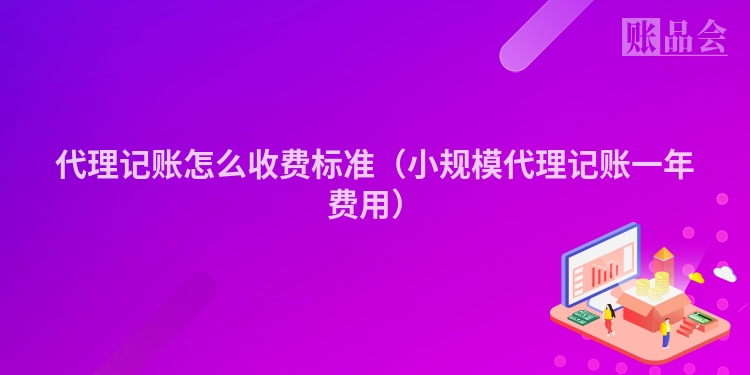 代理记账怎么收费标准（小规模代理记账一年费用）