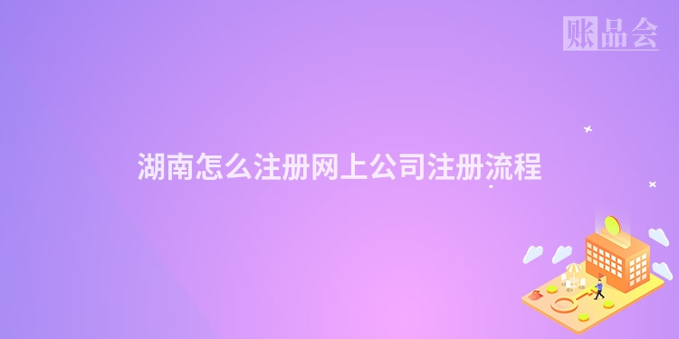 湖南怎么注册网上公司注册流程