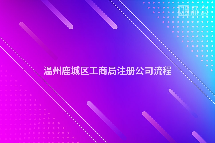 温州鹿城区工商局注册公司流程