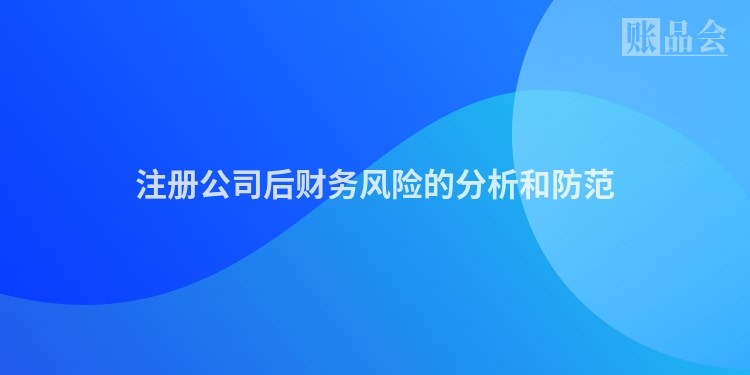 注册公司后财务风险的分析和防范
