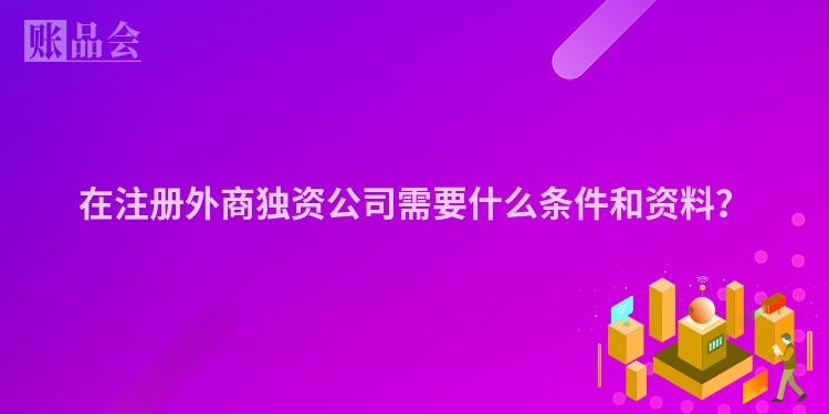 在注册外商独资公司需要什么条件和资料？